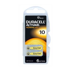 Duracell Activair Mercury Free Hearing Aid Batteries Size 10 - 60 cells